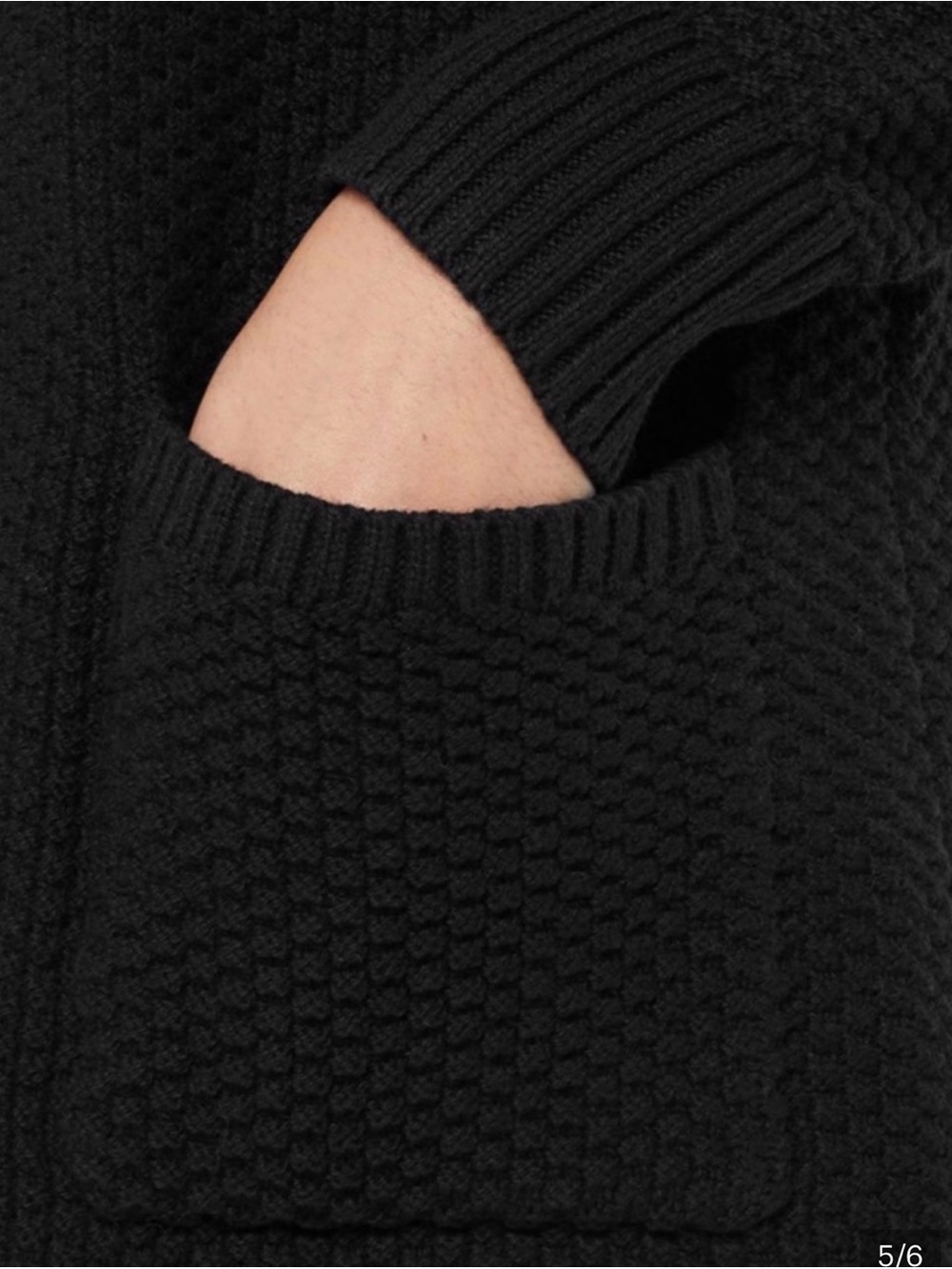 Gap Black Open-Front Cardigan Sweater medium - Picture 9 of 10